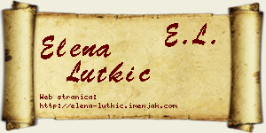 Elena Lutkić vizit kartica